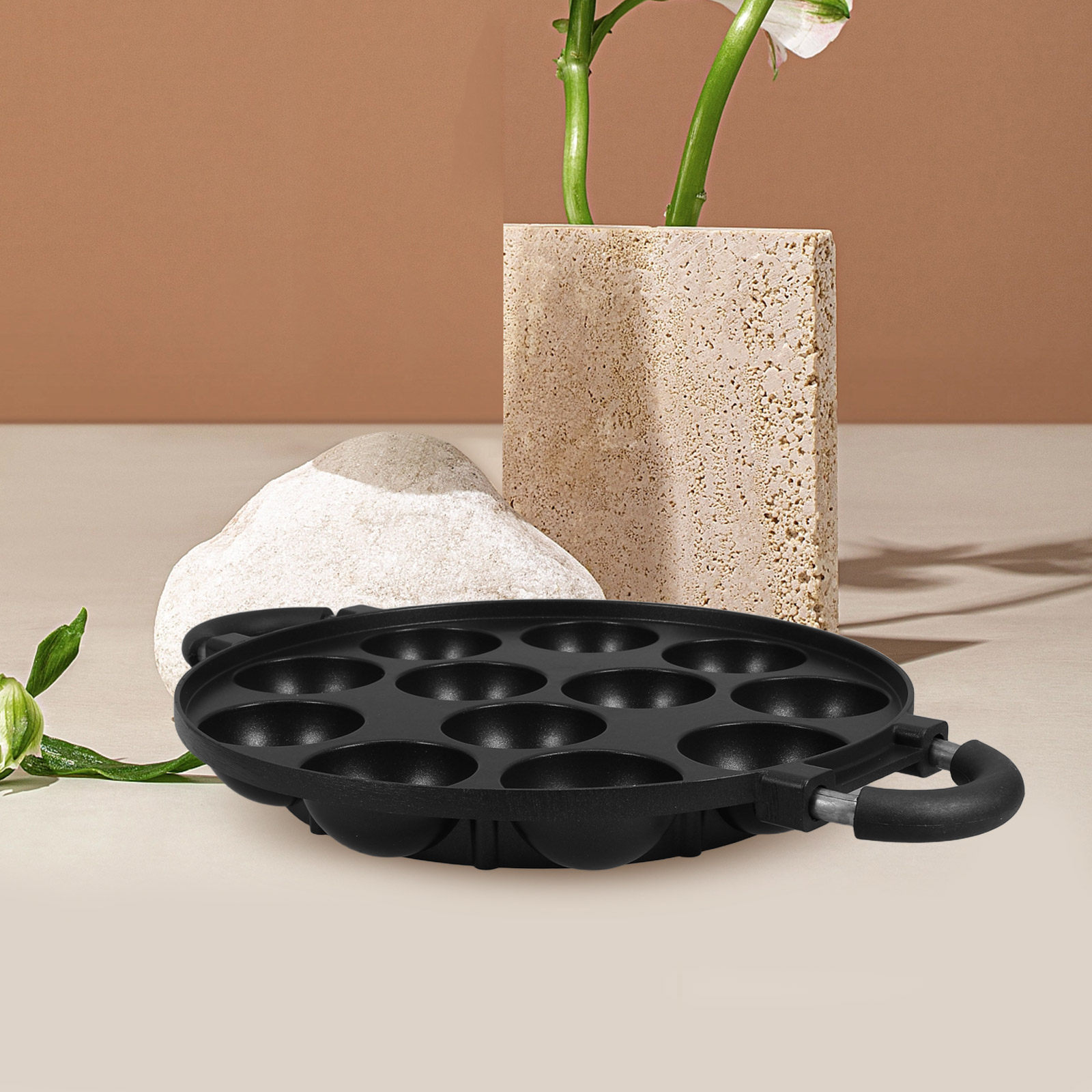 Takoyaki Grill Plate - 12-Hole Takoyaki Pan Nonstick Japanese Octopus