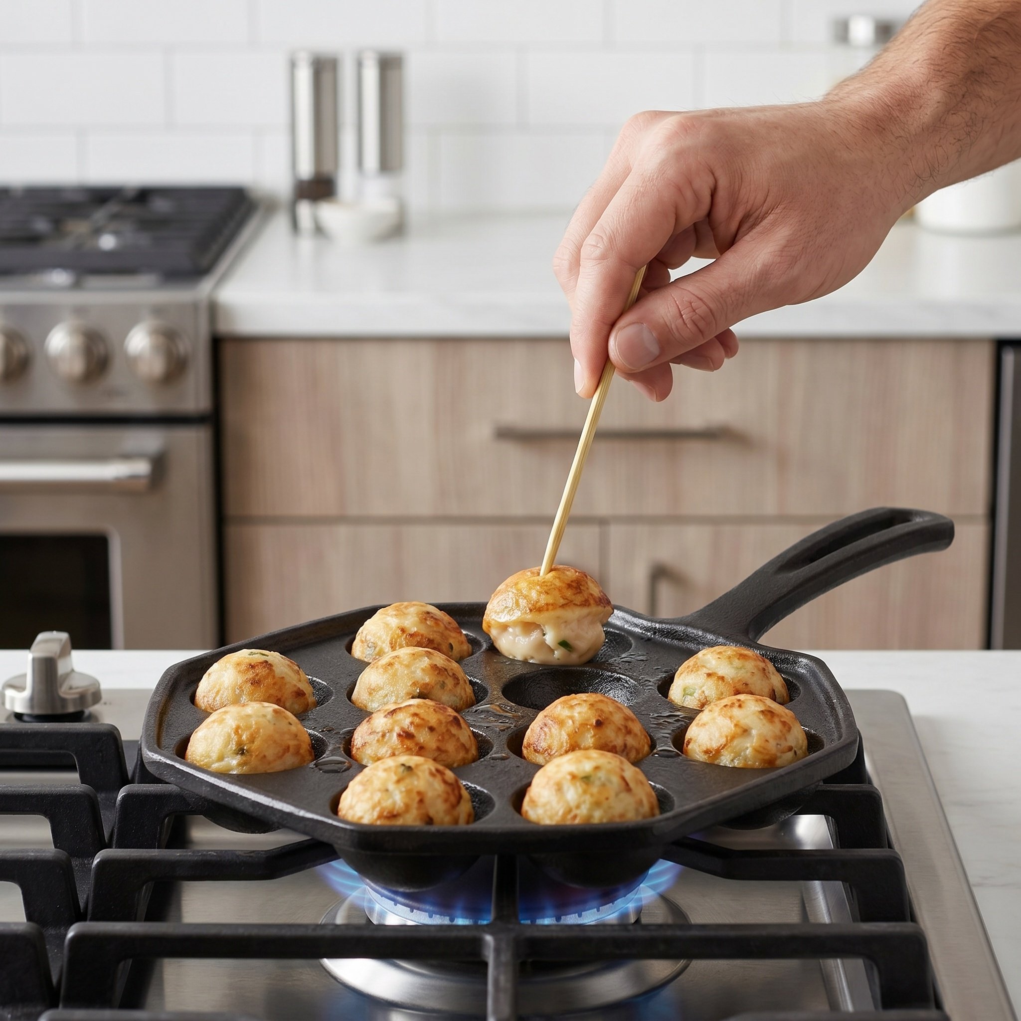 12 Molds Takoyaki Pan Cast Iro - Takoyaki Grill Plate review and price