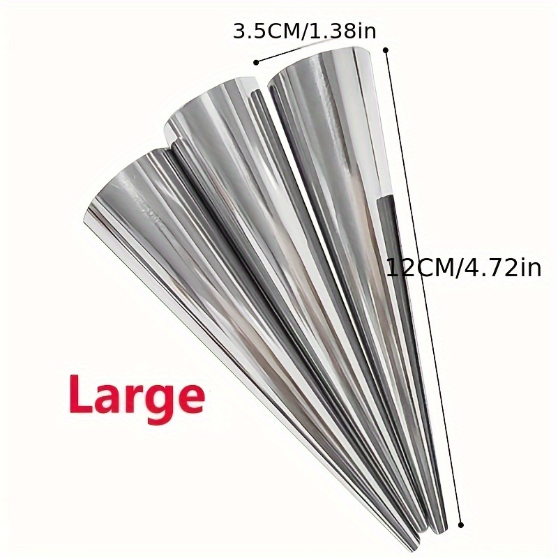 6pcs, Cone Roll Stainless Stee - Danish Pancake Pan review and price